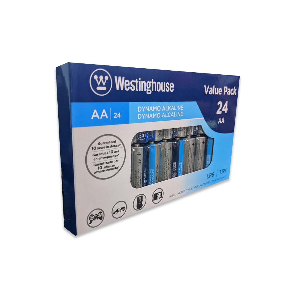Westinghouse AA Dynamo Alkaline Cardboard Box of 24