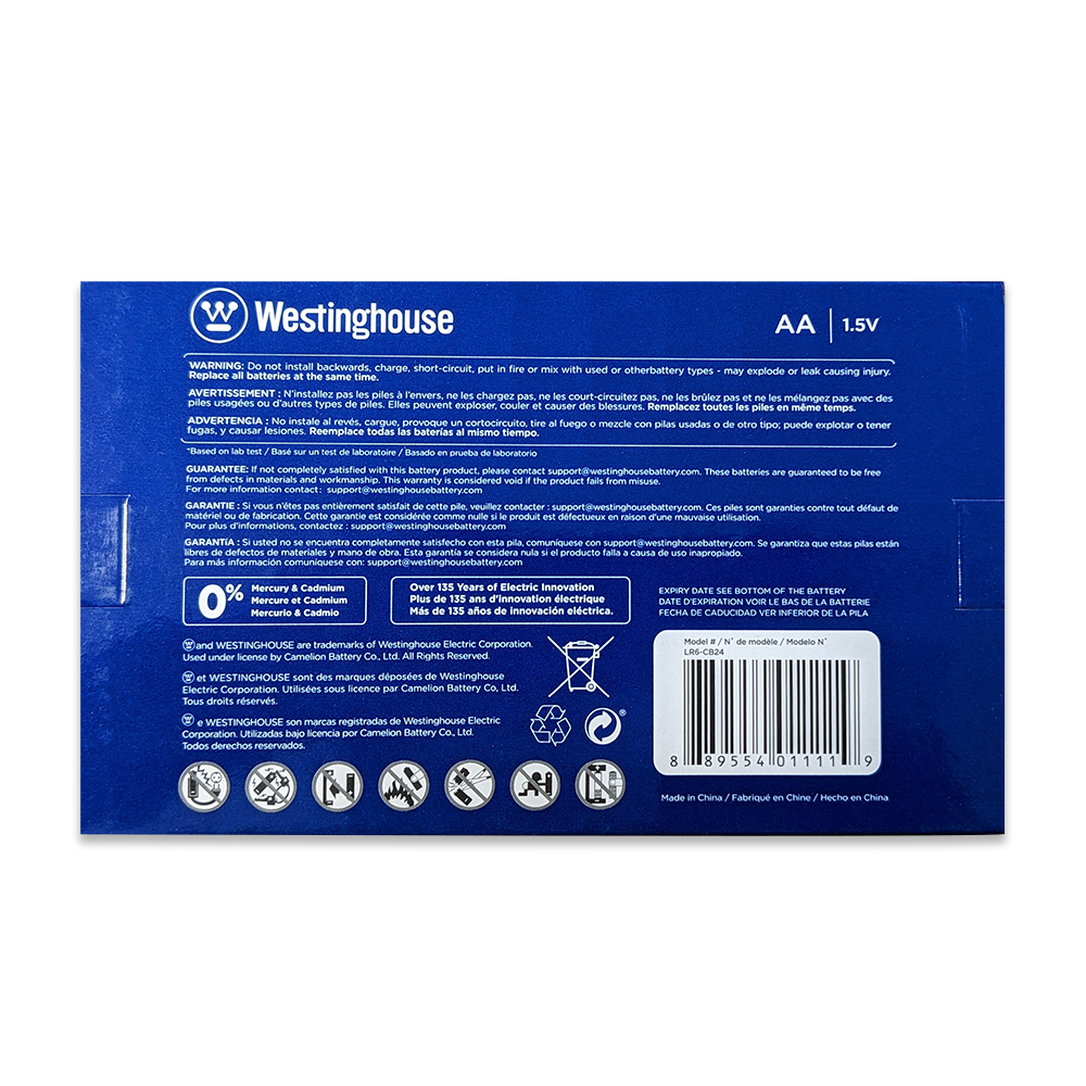 Westinghouse AA Dynamo Alkaline Cardboard Box of 24