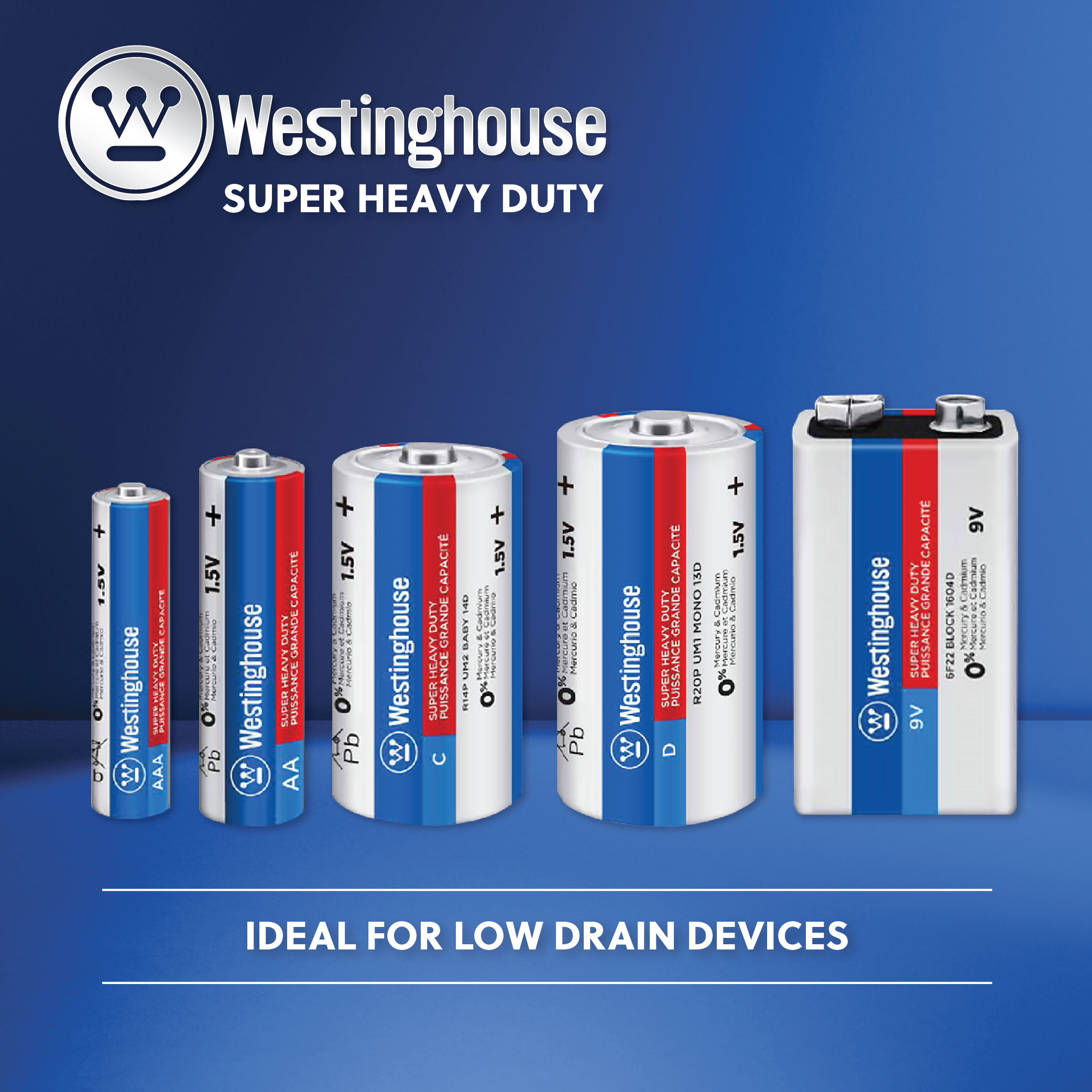 Westinghouse AAA Super Heavy Duty Battery Blister 4pk